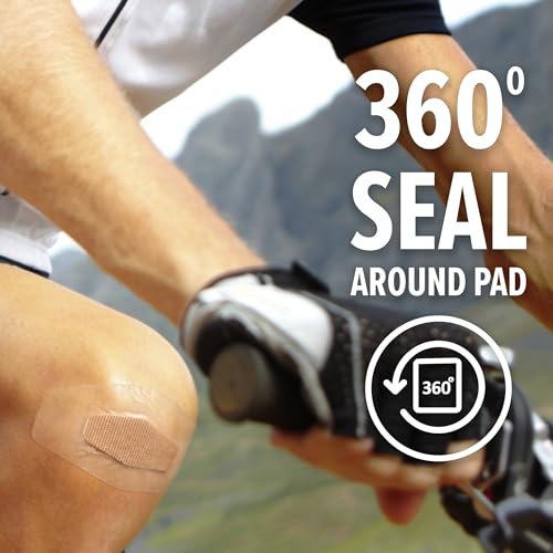 18 Pack Waterproof Bandages Max Hold Skin Fit for Knee & Elbow