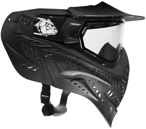 Full-Face Paintball and Airsoft Mask Goggle System - Clear Thermal Dual-Pane Anti-Fog Lens (Indoor Outdoor)
