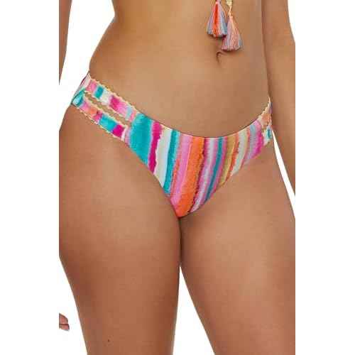 Lucky Brand Women's Porto Covo Tab Side Hipster Bikini Bottom, Swimwear Separates