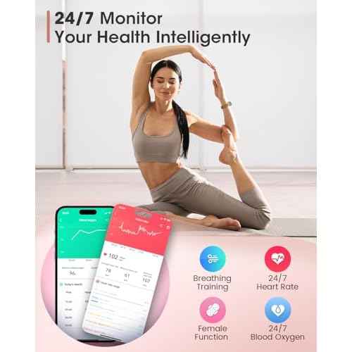 Fitness Watches for Women, Fitness Tracker with Heart Rate/SpO2 Monitor, Smart Watches for Women with Sleep/Step Tracker, 20+ Sport Modes Activity Tracker, Android Smart Watch for Phones