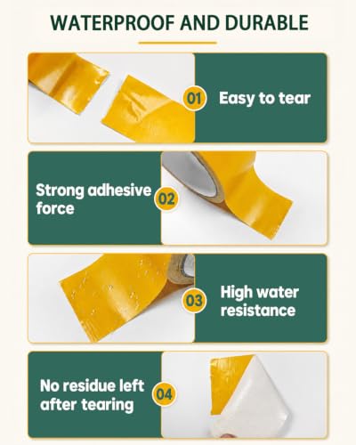 Yellow Pickleball Court Marking Tape Kit 2" x 263ft for Outdoor & Indoor Courts - 5PCS