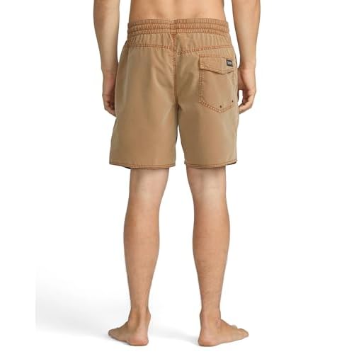 Volcom Mens 17" Elastic Waist Surf Swim Trunks ? Quick-Dry Boardshorts with Drawstring and Back Pocket