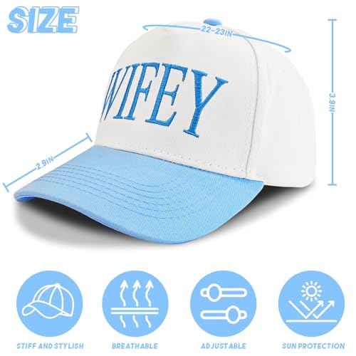 Hubby and Wifey Gifts Hat for Bridal Shower Gifts, Adjustable Couples Hat for Wedding Honeymoon Anniversary for Newlyweds