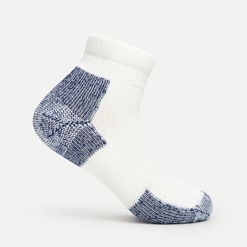 Thorlos Running Mini Crew Socks - Single Pair, X-Large White Navy