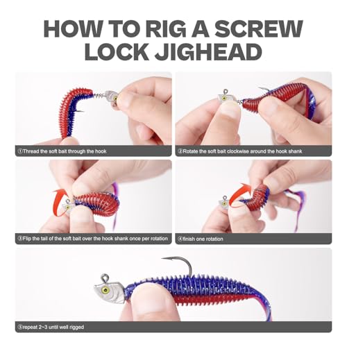 15-Pack Screw Lock Swimbait Jig Heads - 3/8oz Chartreuse Eyes for Bass Fishing - Raw-15pcs
