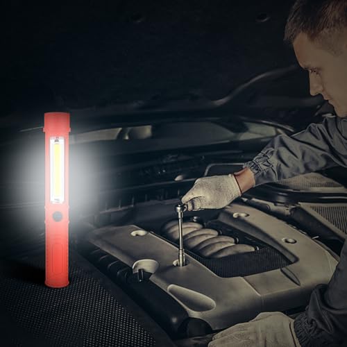 Black 3-Pack LED Magnetic Worklights Portable COB Inspection Lamps