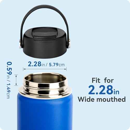 Flip Lids with Handle for Hydro Flask 12 16 20 32 40 64 oz Wide Mouth Bottles,Replacement Lids for 2.28"Wide Mouth Sport Bottles Water Bottle Accessories