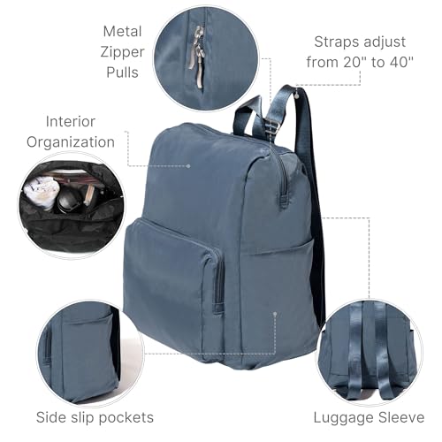 Baggallini Carryall Packable Backpack, Mist