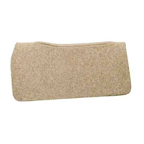 Weaver Equine 30" x 30" Contoured Wool Blend Felt Horse Saddle Pad Liner, Shock Absorbing Western Saddle Pad Protection, Durable Equine Supplies, Tan