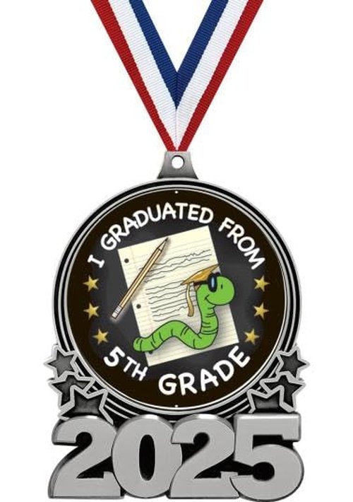 Graduation 5th Grade Medal, Graduation 2025 Silver Medal Awards