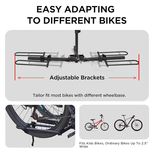 Rockland 2-Bike Hitch Rack - 80 lbs Capacity, Foldable Platform Carrier
