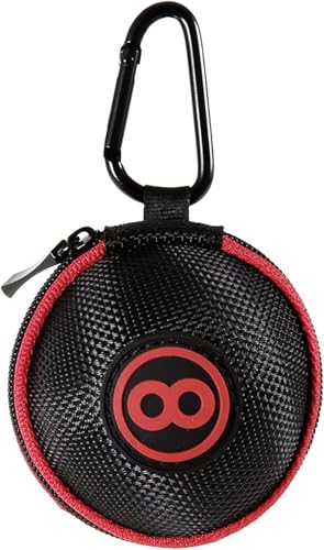 Billiard Cue Ball Holder Case with Zipper & Carabiner for 2.2 Inch Balls