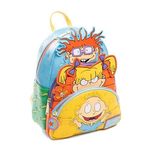 Loungefly Nickelodeon Rugrats Tommy, Chuckie And Angelica Triple Pocket Womens Backpack