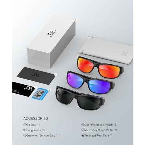 Sunglasses Men Polarized Mens Sunglasses, Wrap Around Sports Sun Glasses for Cycling Running with UV400 Protection