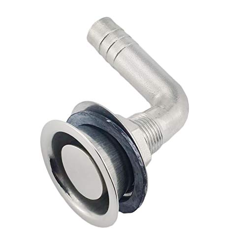 Marine Stainless Steel 316 Boat Gas Fuel Tank Vent with Cap - 5/8 Inch Hose Fitting
