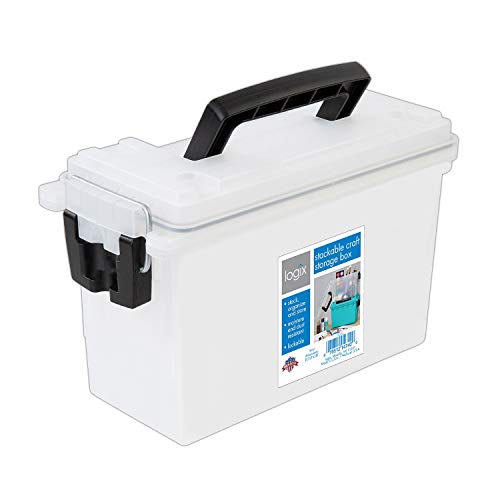Translucent Craft Organizer Box - Lockable Storage for Art Supplies & School Items - One Size