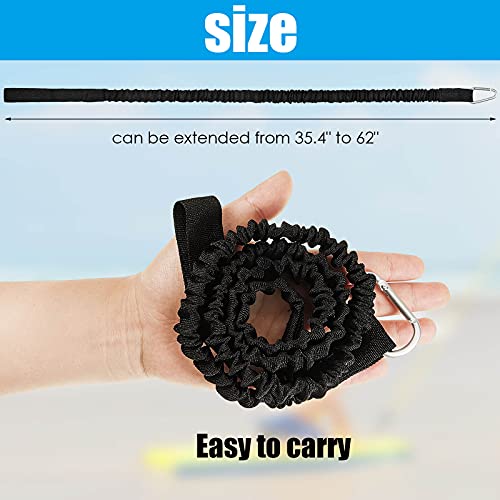 4 Pack Kayak Paddle Leash with Hooks and Straps - Stretchable Coiled Tether