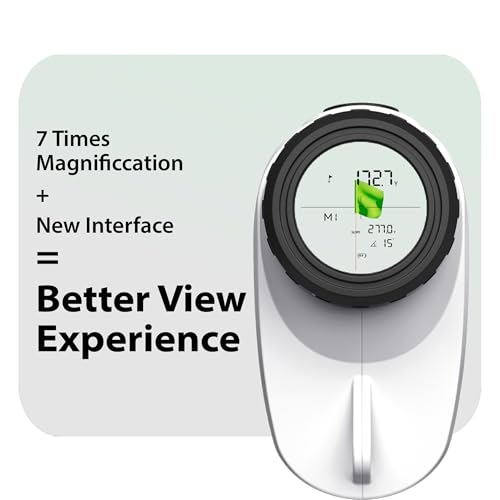 Gogogo Sport Vpro GS24 Golf & Hunting Laser Rangefinder, 7X Magnification, 1200 Yard Distance Measuring Range Finder with High-Precision Flag Pole Locking Vibration Function Slope Mode Continuous Scan