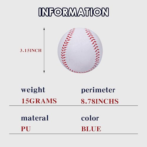 White Foam Baseballs 4 Pack - 9 Inch Soft Training Balls with Drawstring Bag