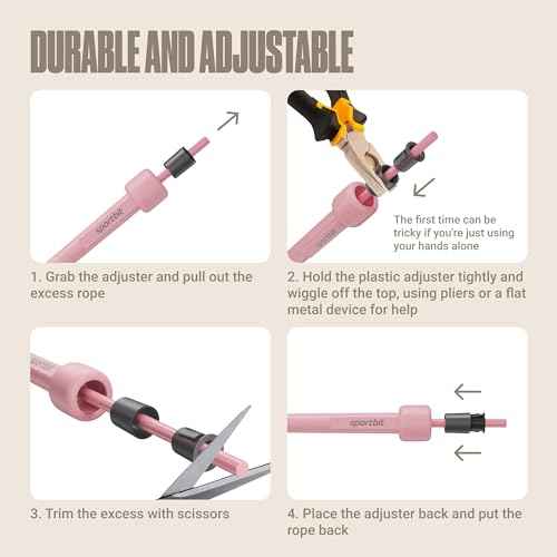 Adjustable Jump Rope for Fitness and Exercise ? Skipping Rope for Cardio, Boxing, and Weight Loss ? Speed Rope perfect for Men & Women
