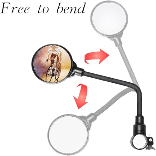 Bicycle Rearview Mirrors 2-Pack - Wide Angle, Adjustable & Shockproof