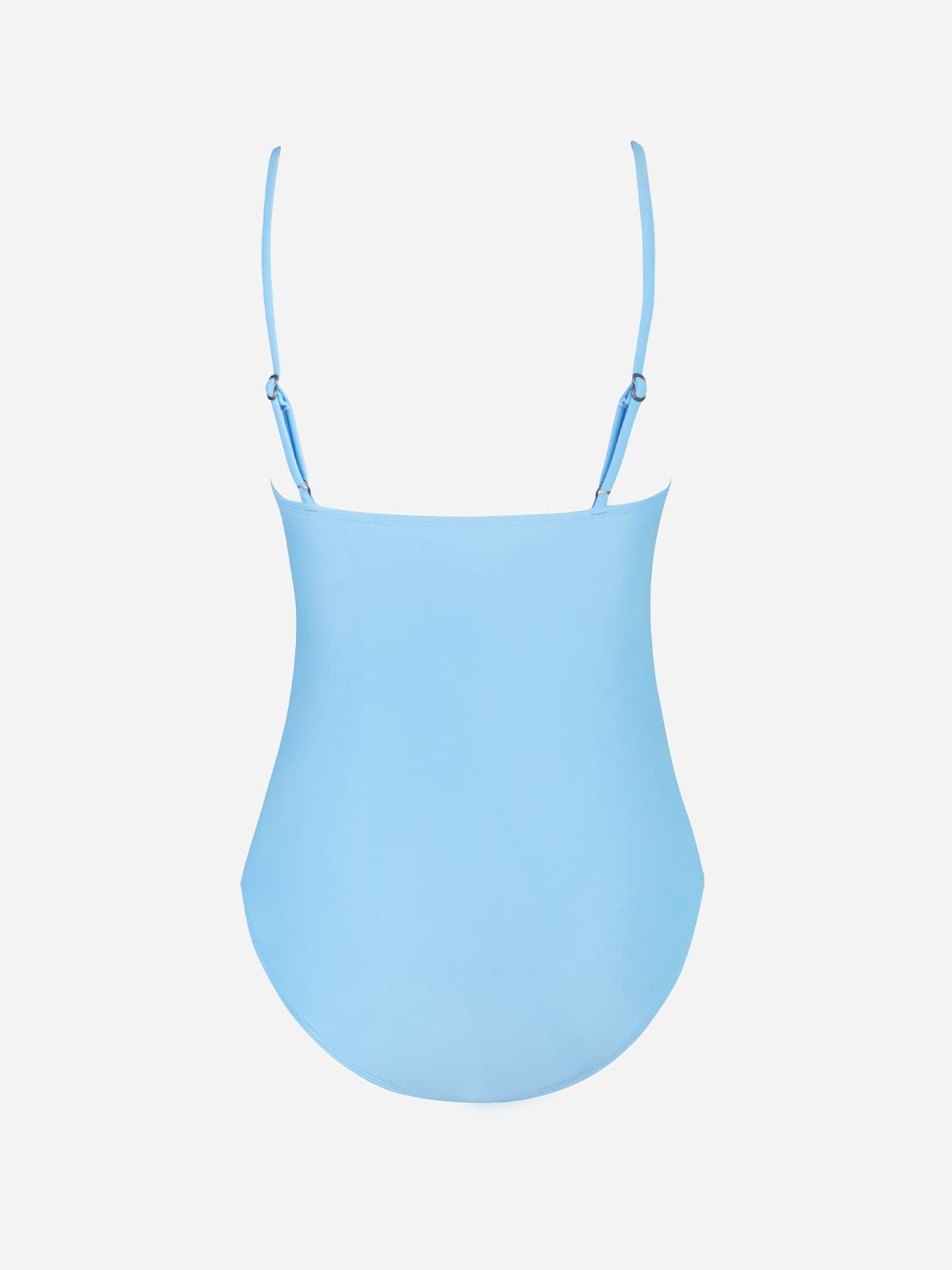 CUPSHE Women One Piece Swimsuit Bathing Suits Deep V Neck Tummy Control Low Back XXL Baby Blue