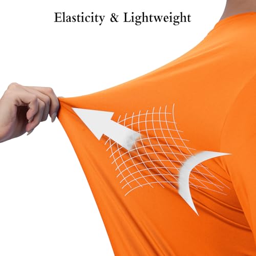 NEYOUQE Men's Sun Protection UPF 50+ Shirts Long Sleeve Running Workout Athletic Gym Shirt UV Swim Fish Rash Guard Hiking