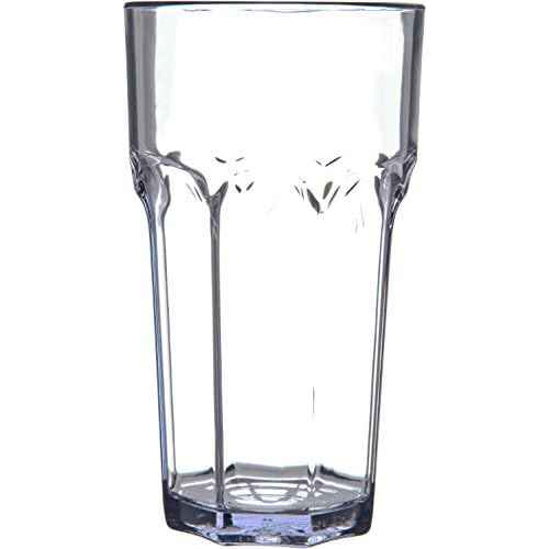 Carlisle FoodService Products Louis Tall Tumbler for Restaurants, Catering, Kitchens, Plastic, 32 Ounces, Clear, (Pack of 24)