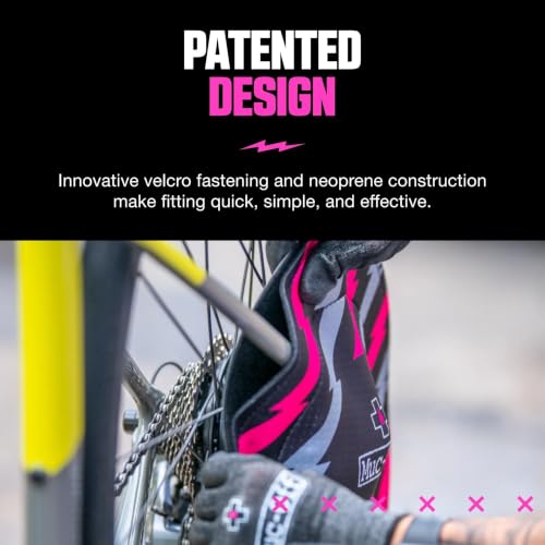 Neoprene Bike Disc Brake Cover with Bolt - Pink & Black, Protects & Shields