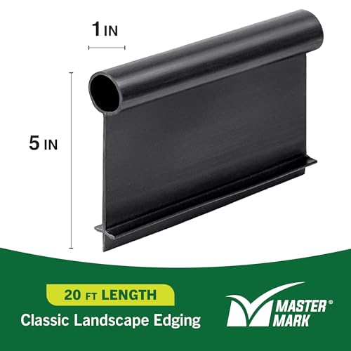 Plastic Lawn Edging Kit - 20 ft Garden Border with Stakes & Connectors