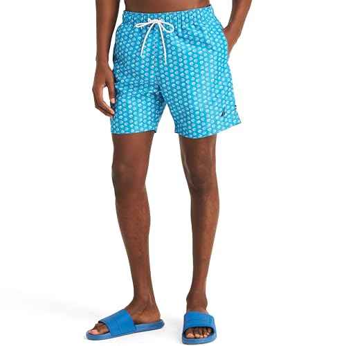 Nautica Men's Standard Sustainably Crafted 6" Shell Print Swim