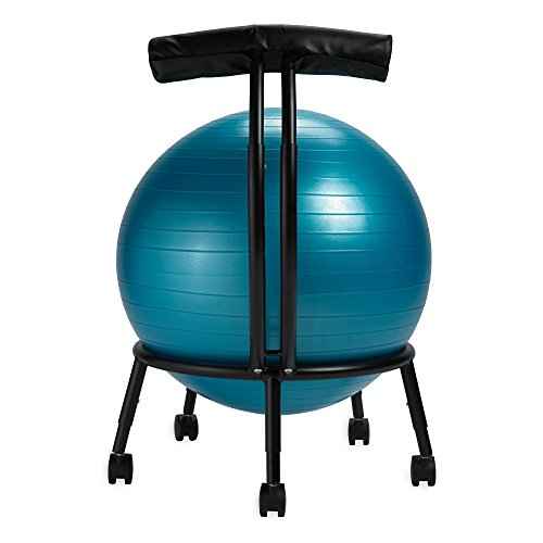 Gaiam Custom-Fit Balance Ball Chair - Exercise Stability Ball Adjustable Desk Chair for Home or Office with 55cm Yoga Ball, Air Pump, Exercise Guide and Satisfaction Guarantee