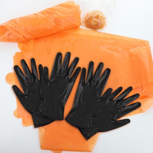 Disposable Hunting Gloves Set with Long Arm and Nitrile Gloves - 50 Pairs