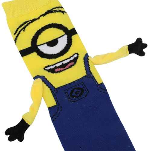 Bioworld Minions 3D Character Adult Casual Crew Socks