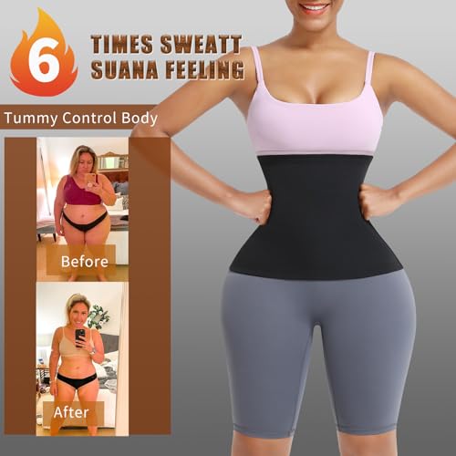 Blue Small-Medium Waist Trainer Trimmer Sweat Belt for Women Lower Belly Fat Sauna Slimming Belt