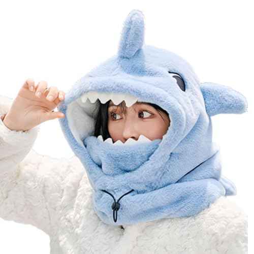 Ski Helmet Cover,Cute Shark Hood Ski Mask,for Women Men Riding Skiing Climbing