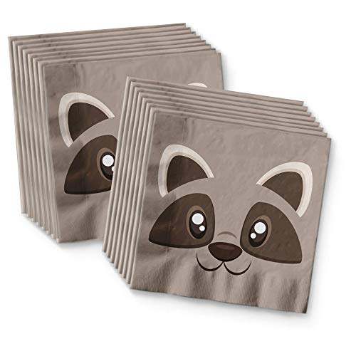 Raccoon Party Supplies Set Plates Napkins Cups for 16 Guests - Birthday Galore