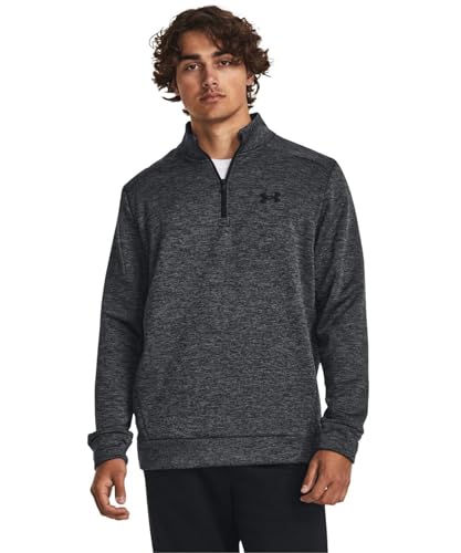 Under Armour Men’s Armour Fleece Twist Quarter Zip - Large Tall Black