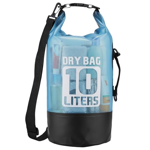 Dark Blue Waterproof Dry Bag Backpack 10L Roll Top Waterproof Bag for Men Women