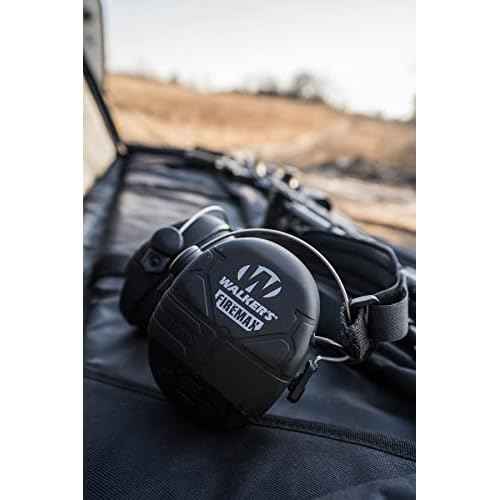 Walker's Rechargeable Lightweight Shooting Hunting Range Electronic Slim Low Profile Hearing Protection FireMax Earmuffs