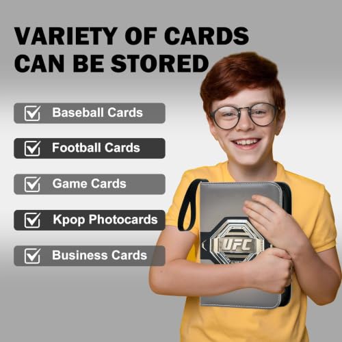 Combat-400 Sports Card Binder - 400 Pocket Waterproof PU Storage Album