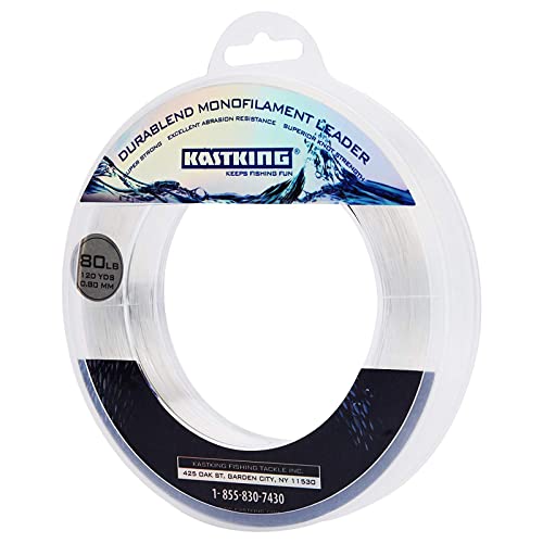 KastKing DuraBlend Monofilament Fishing Line Saltwater Leader 60 LB Clear