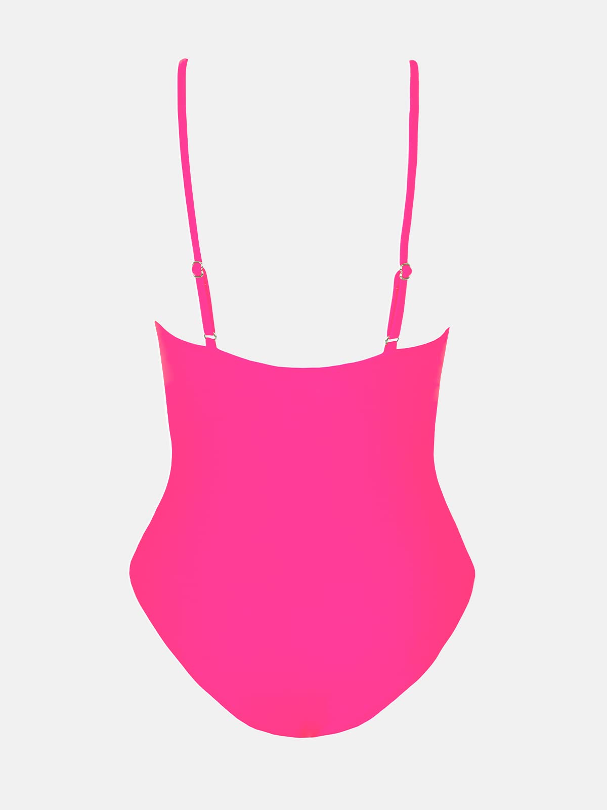 CUPSHE Women's One Piece Swimsuit Tummy Control V Neck Bathing Suits M Deep Pink