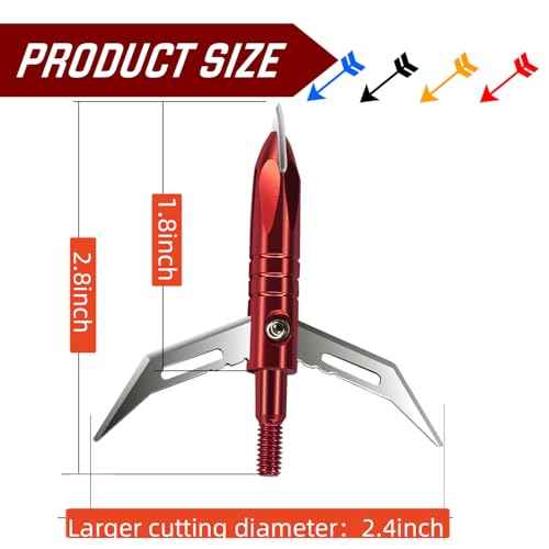 12pcs Hunting Broadheads 100 Grain Archery Broadheads 420 Stainless Steel Higher Hardness 2-Blades + 1 pc Broadhead Case for Arrowheads