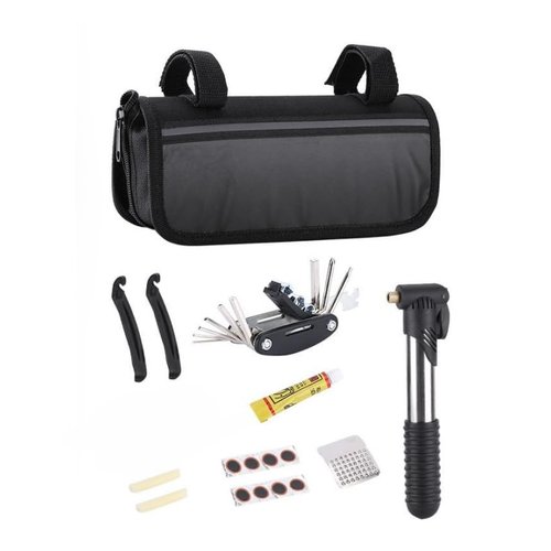 Multi functional bicycle repair kit, easy to solve riding faults Black