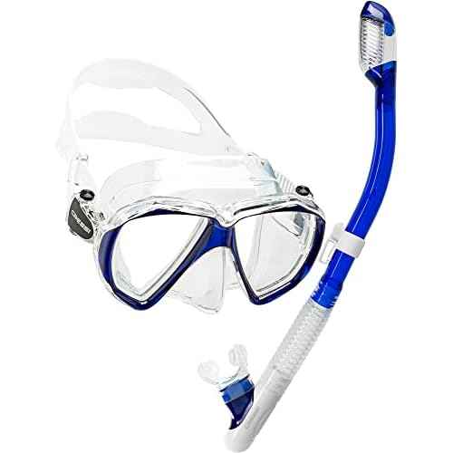 Cressi Adult Snorkeling Kit: Mask + Snorkel, Dual Lens Mask Made of Soft Silicone: Perfect Seal Ranger & Tao