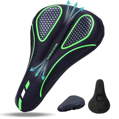 Bike Seat Cushion - Bike Seat Cover for Men & Women Comfort, Bike Cushion for Narrow Bike Seat, BMX, MTB & Road, Bicycle Seat Cushion Fit for Peloton, Spin and Stationary Bike, Indoor Outdoor Cycling