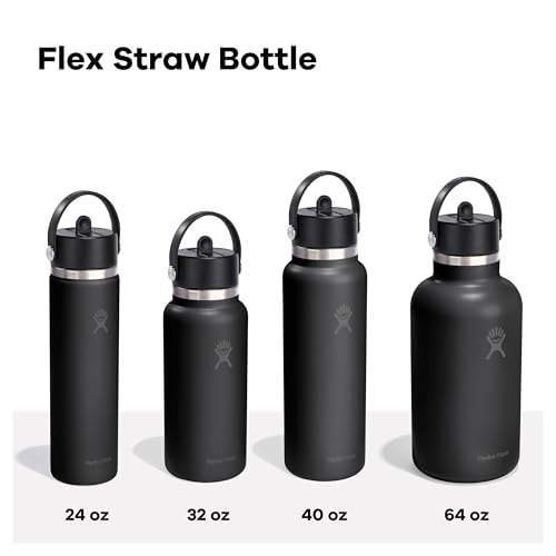 Insulated 40 Oz Stainless Steel Water Bottle with Leakproof Straw Lid
