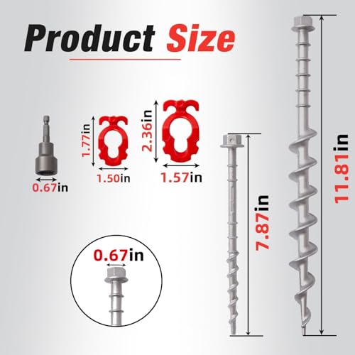 Heavy-Duty Aluminum Ground Anchors 16-Pack with Variations 8B+8M