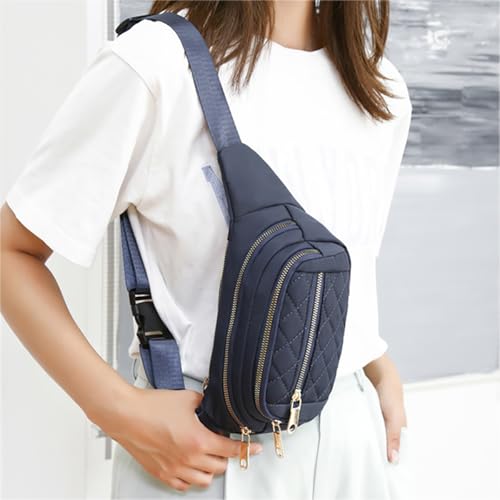 1Pcs Waist Bag,Blue Color Fanny Pack,Nylon Material,(7.8x6x1.5inch),One Shoulder Women's Sports,Fanny Packs for Women